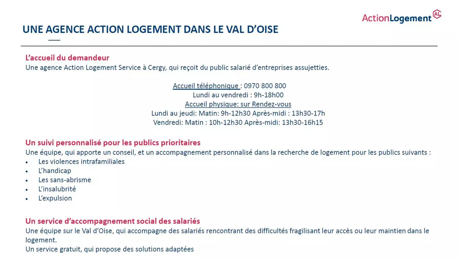 Information action logement Val d'Oise